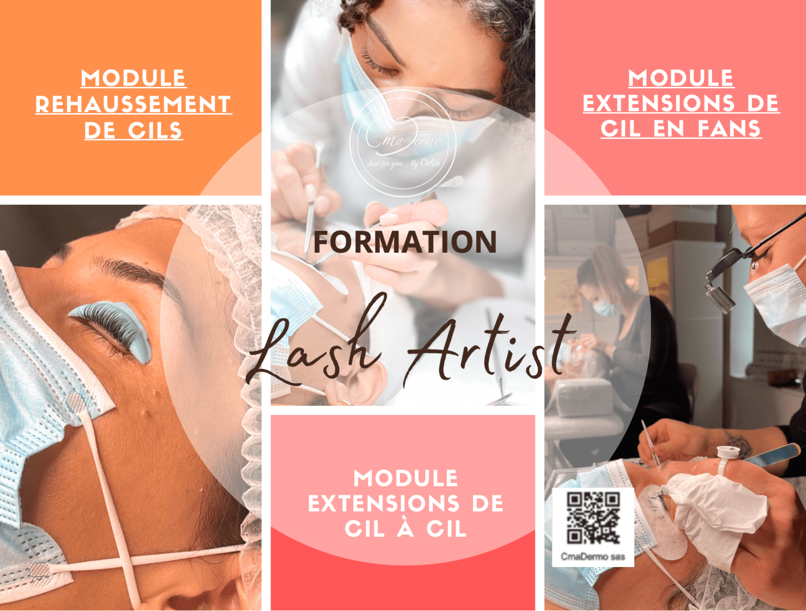 Une formation Lash Artist Rehaussement de cils et extensions de cils de 3 jours : rehaussement cils et sourcils :étude des consommables ; ustensiles ; gestuelles (1jour) + choisir entrainer pratiquer des extensions de cils technique cil à cil (1jour) + choisir entrainer pratiquer des extensions de cils technique bouquet volume pré-faits (1jour) avec toutes les astuces et méthodologies pour bien maitriser. demander lors de l'entretien téléphonique le planning si pas de date possible. (pour inscription aux dates).   la formation rehaussement de cils (1jour) ; extensions de cil à cil (1jour) ; extensions de cil bouquet pré-faits (1jour) sont bien sur associable et ne peuvent qu'enrichirent votre cursus. 